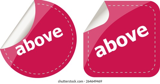 vector about stickers set icon button isolated on white