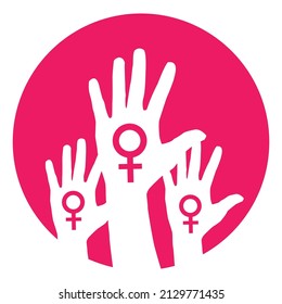 vector sobre el mes histórico de la mujer en el estilo púrpura femenino, se puede usar para logos, íconos, pines, maquetas