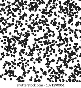 Vector abstact art. Texture made of black spots. Simple illustration template for invitations, cards, banner, textile, wrapping paper and other design. White background