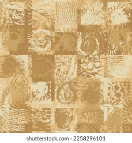 vector abstact seamless pattern background with sea stone texture with imprints of ancient ammonite shells. Suitable for wallpaper design, wrapping paper, fabric, ceramic tiles