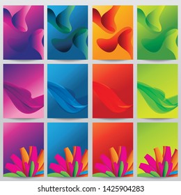Vector Abstarct design background. Geometric bacground template set collections