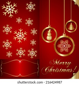 Vector Abstart Red Christmas Invitation Card