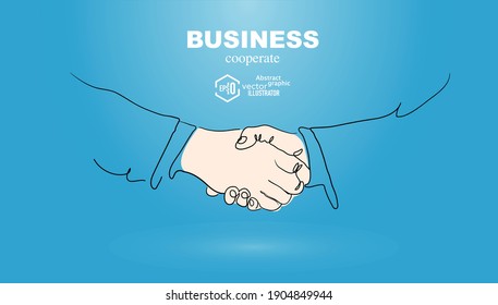 Vector abstrac business cooperation handshake based.