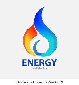 Vector abstrac, flame energy symbol for oil and gas logo company