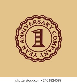 Resumen de vectores pegatinas de etiquetas de 1 año de aniversario de la empresa