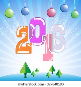 vector abstract 2016 happy new year banner design celebration concept