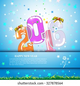 vector abstract 2016 happy new year banner template design