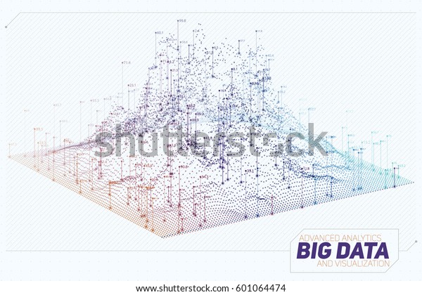 Abstrakte 3d Visualisierung Von Big Data Futuristische Stock Vektorgrafik Lizenzfrei