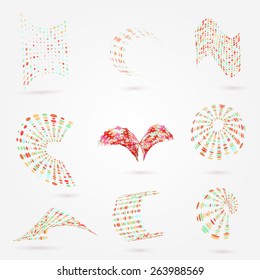 Vector abstract 3d business logo set for your design