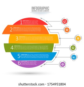 vector abstract 3d circle infographic elements.Circular infographics.Cut circle