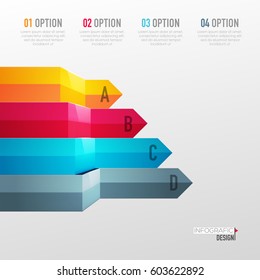 Vector abstract 3D digital illustration infographic and marketing icons can be used for work flow layout, diagram, annual report, web design. Business concept with 4 options, steps or processes.