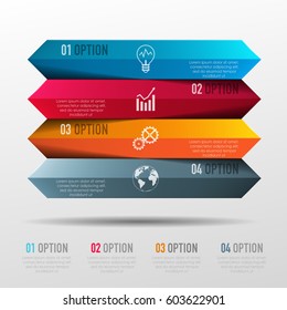 Vector abstract 3D digital illustration infographic and marketing icons can be used for work flow layout, diagram, annual report, web design. Business concept with 4 options, steps or processes.