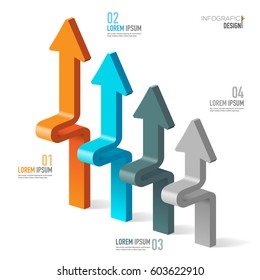 Vector abstract 3D digital illustration infographic and marketing icons can be used for work flow layout, diagram, annual report, web design. Business concept with 4 options, steps or processes.