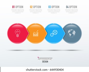 Vector abstract 3D digital illustration infographic and marketing icons can be used for work flow layout, diagram, annual report, web design. Business concept with 4 options, steps or processes.