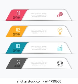 Vector abstract 3D digital illustration infographic and marketing icons can be used for work flow layout, diagram, annual report, web design. Business concept with 4 options, steps or processes.