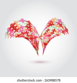 Vector abstract 3d dots business logo element for your design. EPS10