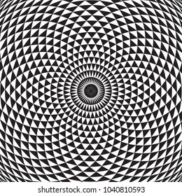 Vector abstract 3d effect background. Black and white triangles. 