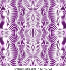 Vector abstract 3d effect wavy stripes background.