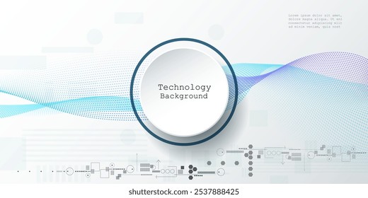 Vetor abstrato 3d forma geométrica, linha e pontos em fundo de cor branca. Para banner, fundos de papel de parede. Ilustração design gráfico moderno para tecnologia digital, fundo futurista