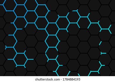 Vector abstract 3d hexagon. Background hexagon element. Vector graphics