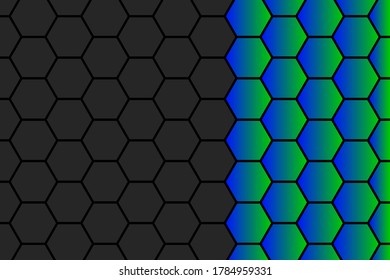 Vector abstract 3d hexagon. Background hexagon element. Vector graphics