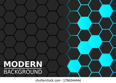 Vector abstract 3d hexagon. Background hexagon element. Vector graphics