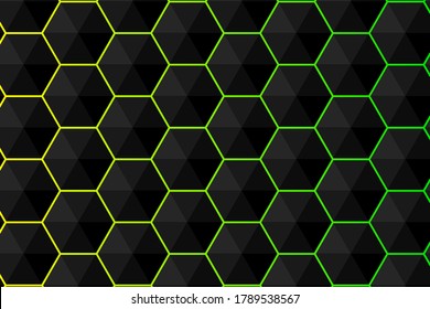 Vector abstract 3d hexagon. Background hexagon element. Vector graphics