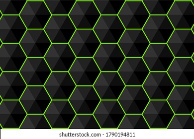 Vector abstract 3d hexagon. Background hexagon element. Vector graphics