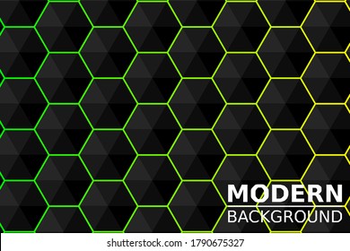 Vector abstract 3d hexagon. Background hexagon element. Vector graphics