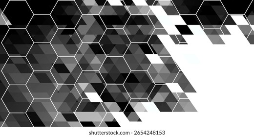 Vector abstract 3d hexagon. Background hexagon element. Vector graphics

