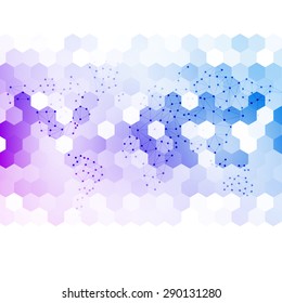 Vector abstract 3d hexagonal. Background with hexagon element