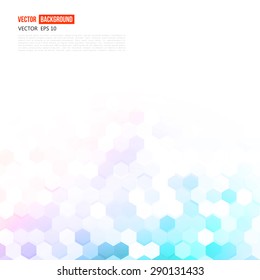 Vector abstract 3d hexagonal. Background with hexagon element