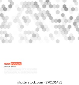 Vector abstract 3d hexagonal. Background with hexagon element