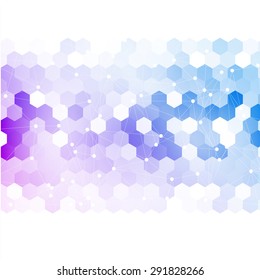 Vector abstract 3d hexagonal. Background with hexagon element