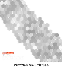 Vector abstract 3d hexagonal. Background with hexagon element