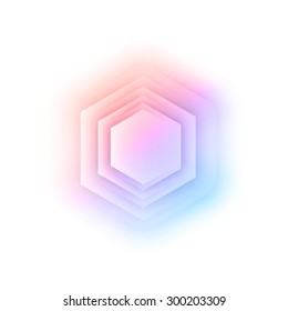 Vector abstract 3d hexagonal. Background with hexagon element