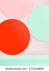 Resumen de vectores Ilustración 3D Fondo mínimo de disparo de estudio geométrico para la visualización de productos