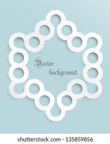 Vector abstract 3d. Lace paper pattern