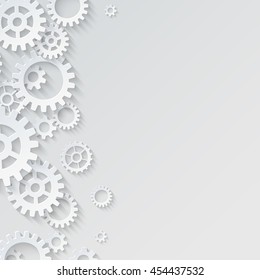 Vector abstract 3d mechanical background. 