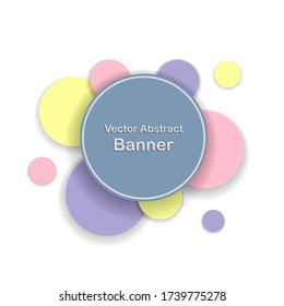 Vector abstract 3D multicolor banner, with decorative graphic elements. EPS10.