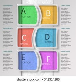 vector abstract 3d paper colorful infographic elements