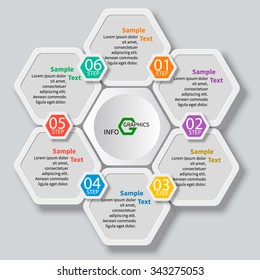 vector abstract 3d paper colorful infographic elements