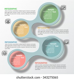 vector abstract 3d paper colorful infographic elements