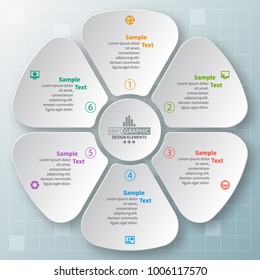 vector abstract 3d paper infographic elements.Circular infographics