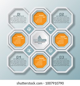 vector abstract 3d paper infographic elements.Business infographics