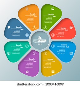 vector abstract 3d paper infographic elements.Circular infographics