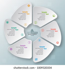 vector abstract 3d paper infographic elements.Circular infographics