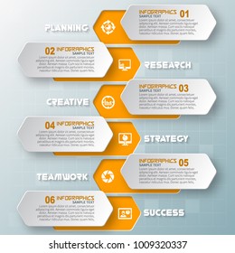 Vector Abstract 3d Paper Infographic Elements.Business Infographics