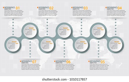 vector abstract 3d paper infographic elements.Business infographics