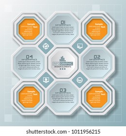 vector abstract 3d paper infographic elements.Business infographics